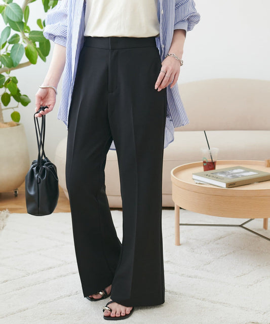 DISCOAT “Yokubari” Flare Pants | Stretch Comfort & Elegant Silhouette Trousers