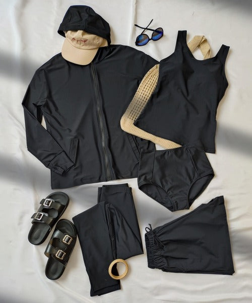 OSYAREVO Women’s 5-Piece Rash Guard Tankini Set | UPF50+ UV Protection, Body Coverage & Swim-to-Gym Versatility