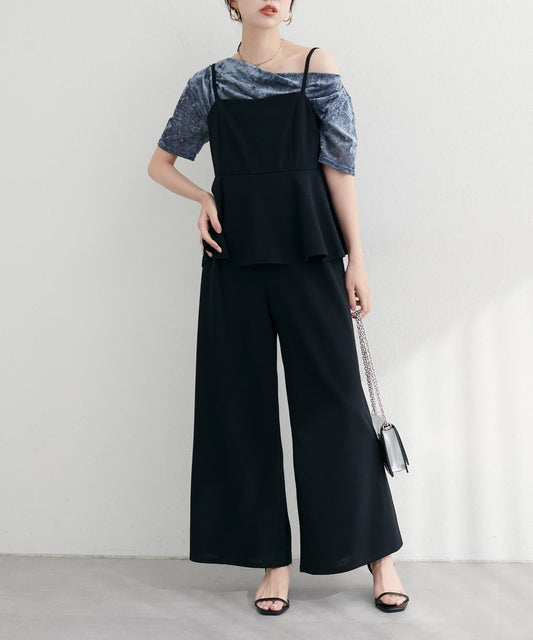 natural couture Stretch Peplum Jumpsuit | Web Exclusive | Elegant & Flattering All-in-One
