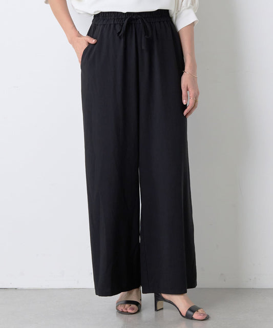BEARDSLEY Stretch Georgette Wide Pants | Flowy, Comfortable & Elegant Everyday Wear