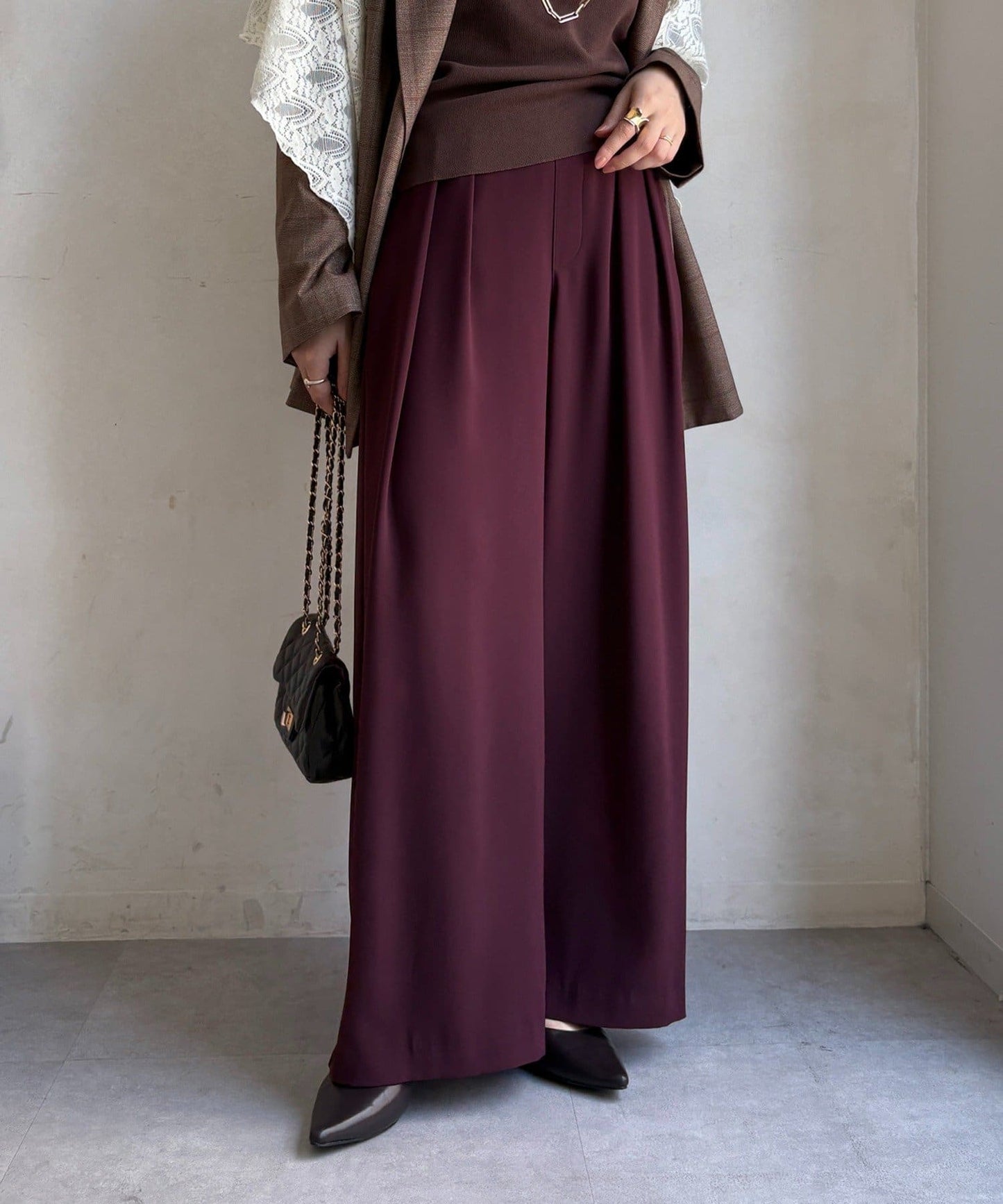DOUDOU Minus 3kg Look Tuck Wide Pants  No.1 Best-Seller, 22 Colors, 4 Lengths