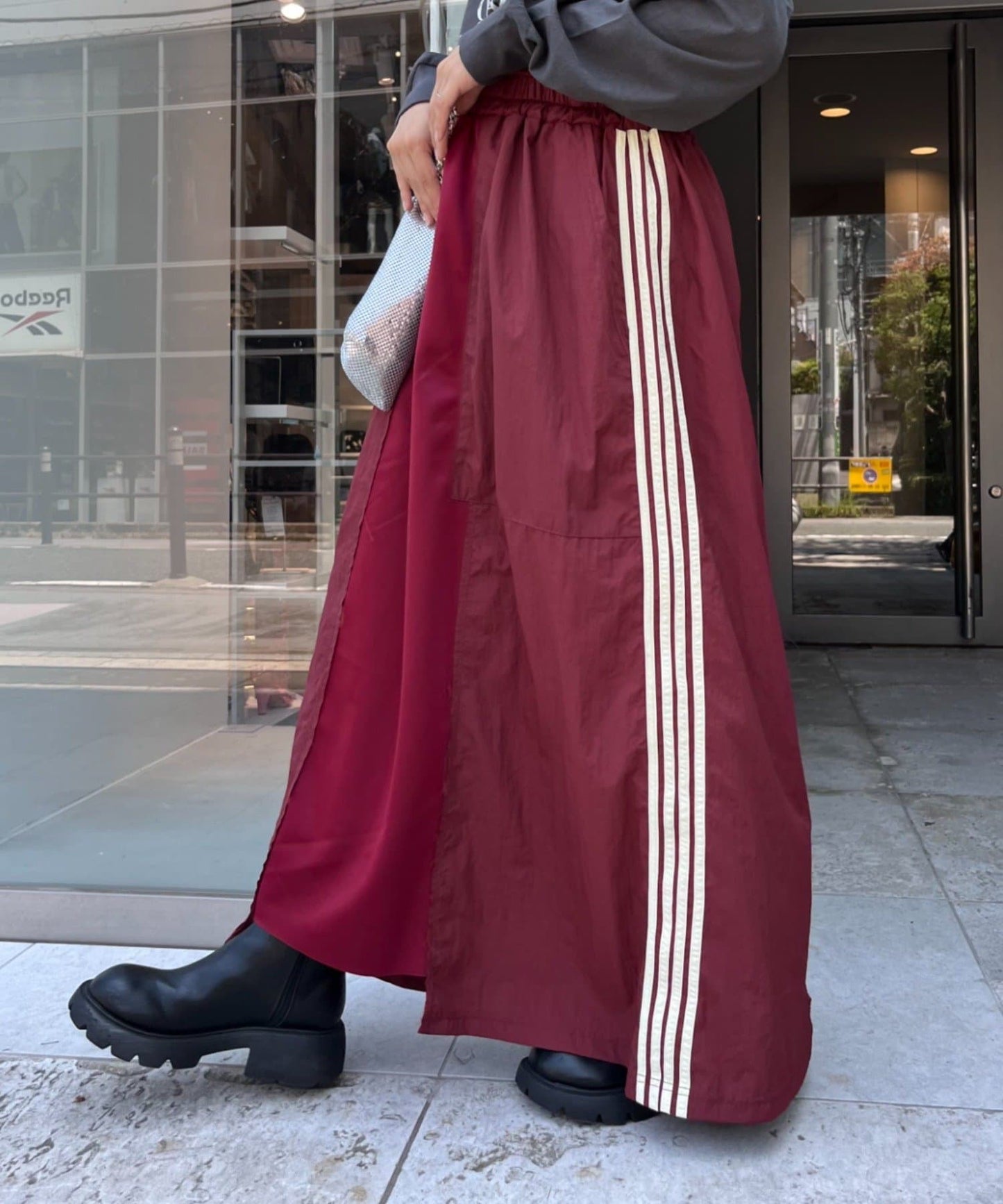 CIAOPANIC TYPY × etsinta Remake Jersey Volume Skirt  Patchwork Sporty Style with A-Line Fit