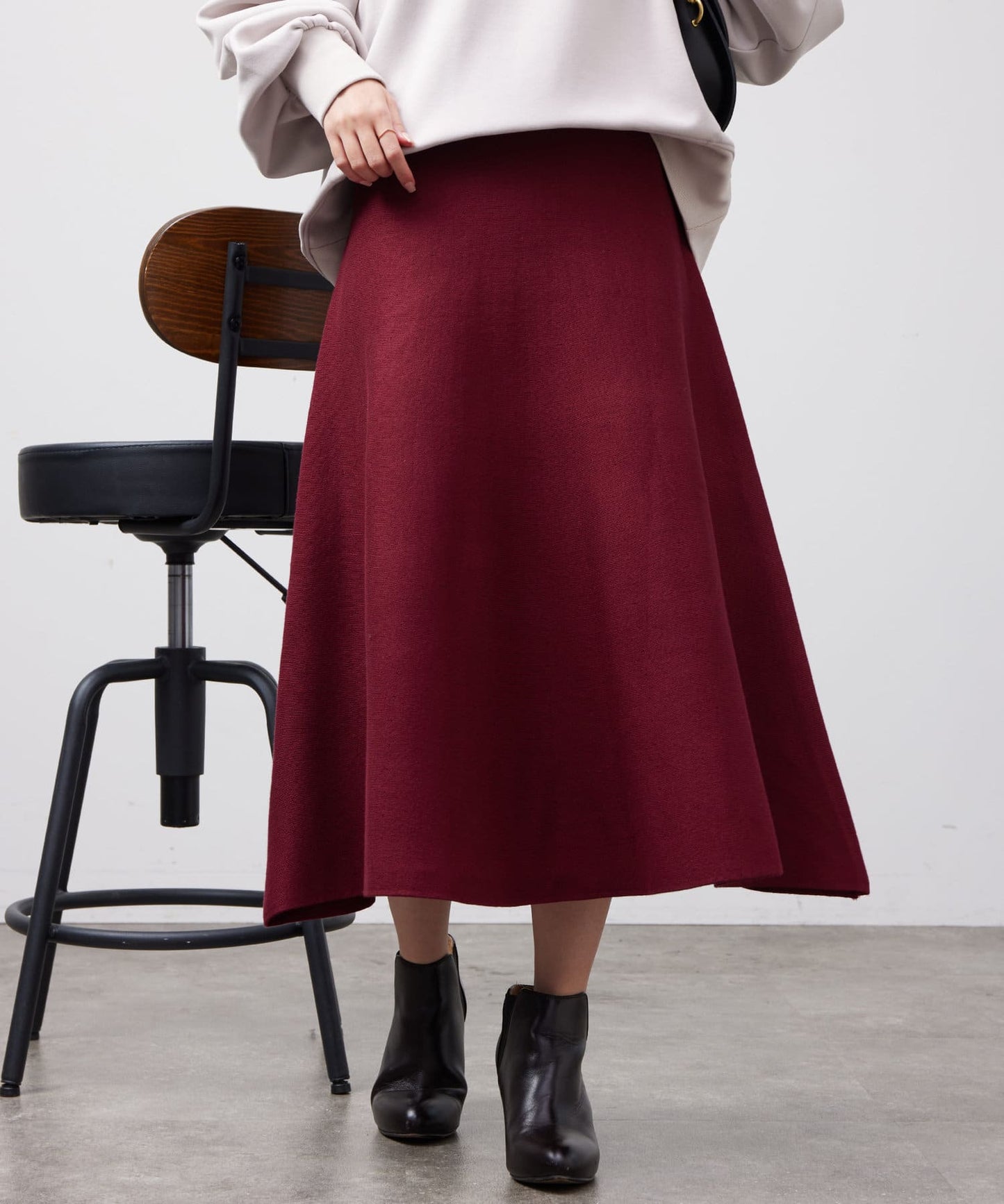Chez toi Knit Flare Skirt  Effortless Everyday Elegance with Flattering Silhouette