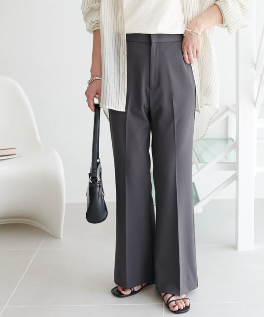 DISCOAT “Yokubari” Flare Pants | Stretch Comfort & Elegant Silhouette Trousers