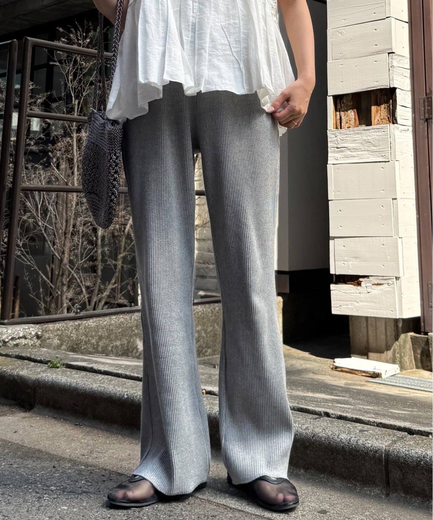 CIAOPANIC TYPY Ribbed Slim Pants | Flattering Minus 3kg Look | Unisex S–L