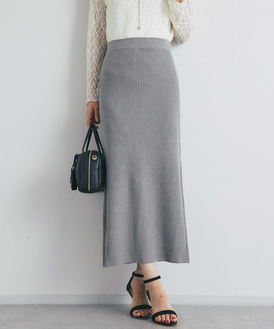 un dix cors Knit Narrow Skirt  All-Body Type Slim Silhouette with Comfort Stretch
