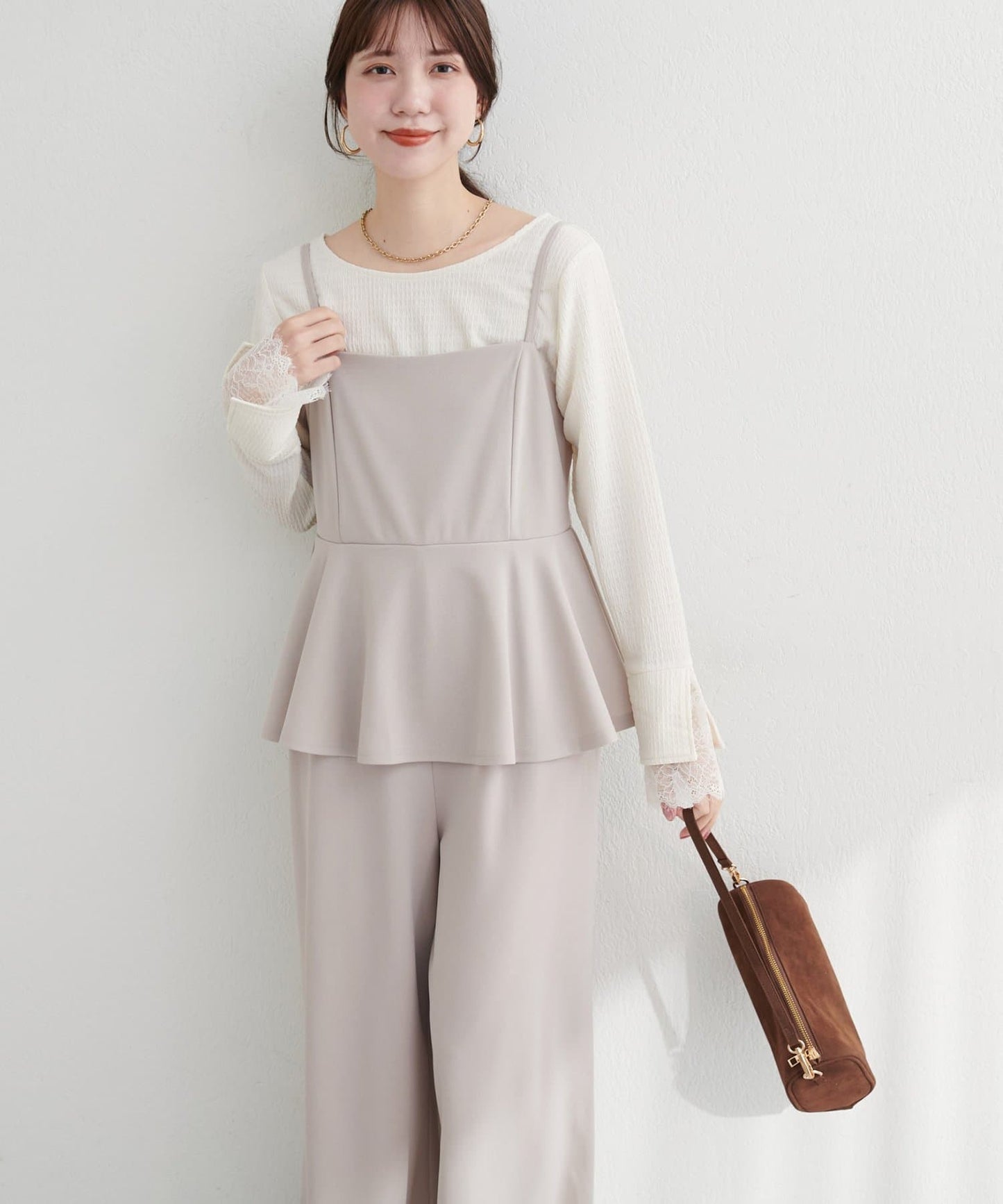 natural couture Stretch Peplum Jumpsuit | Web Exclusive | Elegant & Flattering All-in-One