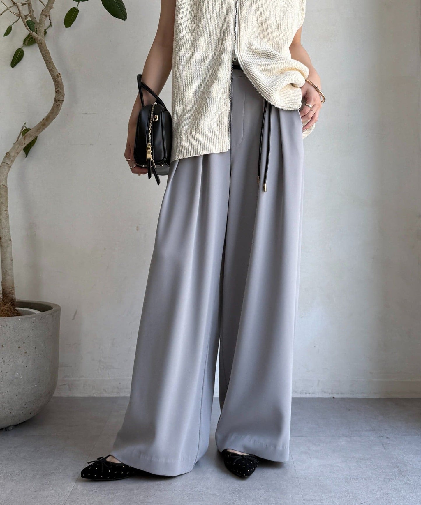 DOUDOU Minus 3kg Look Tuck Wide Pants  No.1 Best-Seller, 22 Colors, 4 Lengths