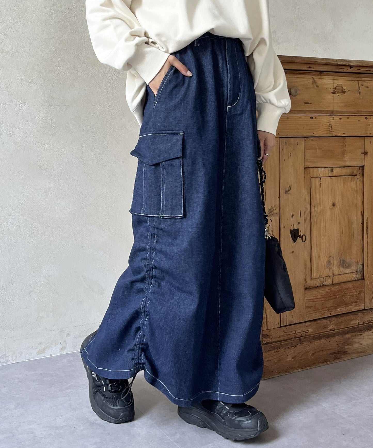 CPCM Twill Cargo Skirt  Adjustable Waist, Petite & Tall Friendly