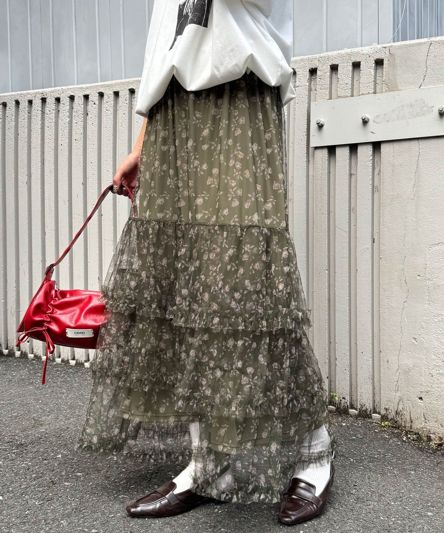 CIAOPANIC Tulle Frill Tiered Skirt  Flowy Feminine Skirt with Sheer Layers
