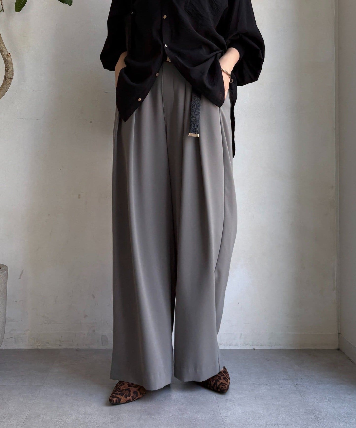 DOUDOU Minus 3kg Look Tuck Wide Pants  No.1 Best-Seller, 22 Colors, 4 Lengths