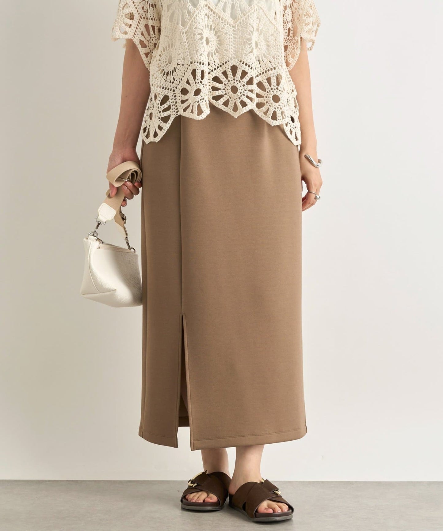 un dix cors Slit Double-Knit Narrow Skirt  All-Season Bestseller with Flattering Fit