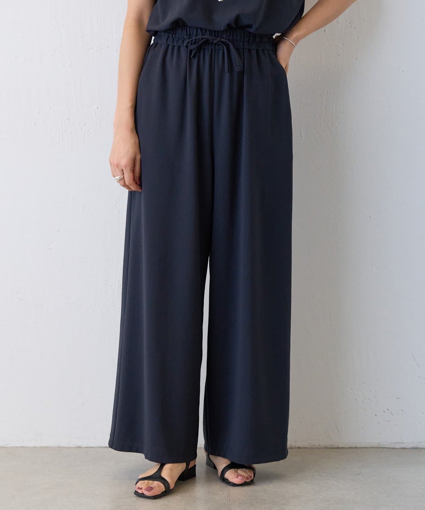 BEARDSLEY Stretch Georgette Wide Pants | Flowy, Comfortable & Elegant Everyday Wear