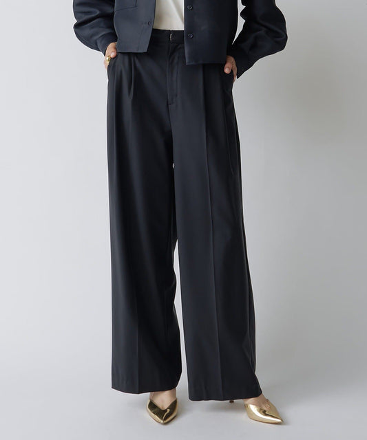Drawing Numbers Center Press Wide Pants | Bestseller Tailored Silhouette
