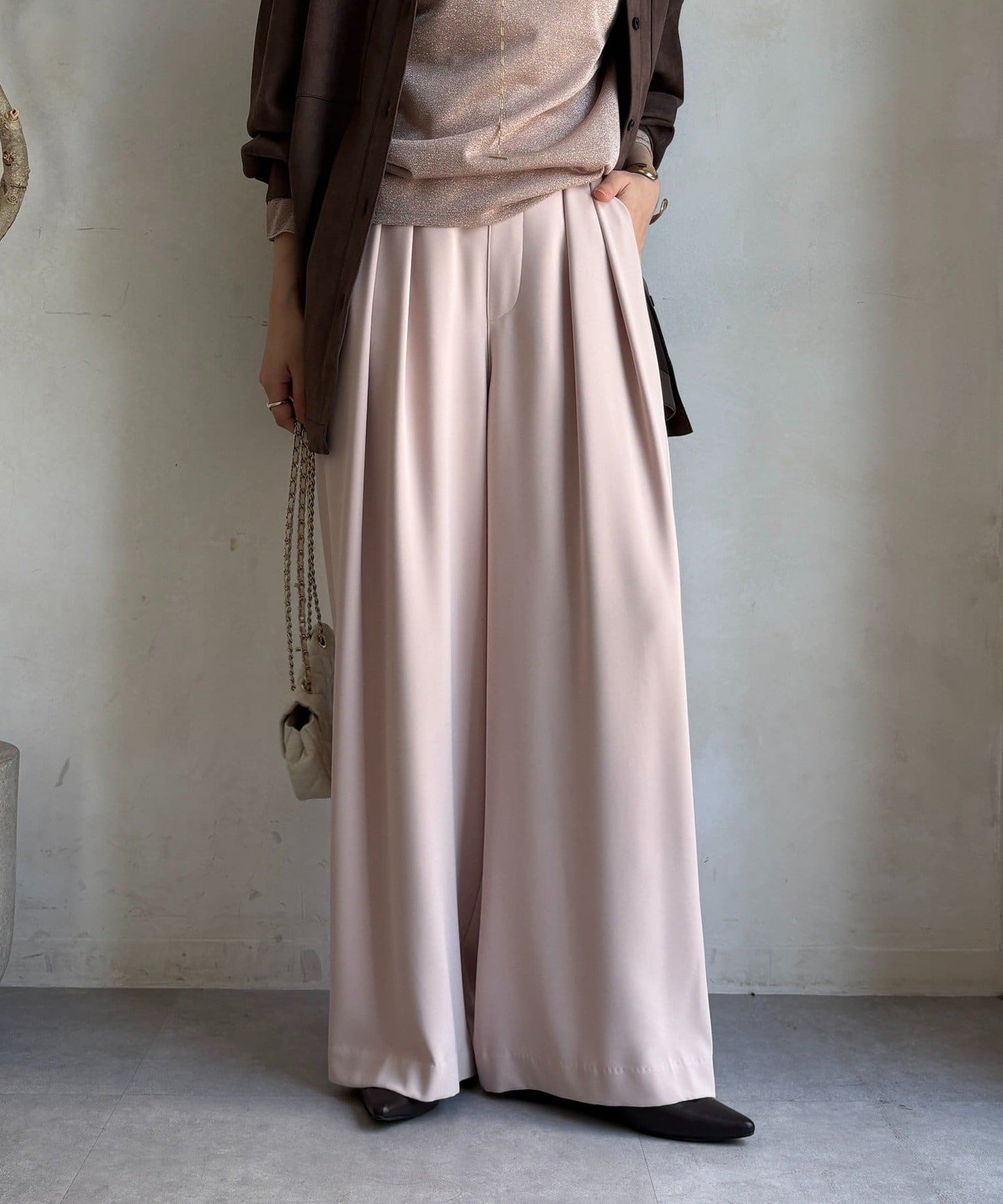 DOUDOU Minus 3kg Look Tuck Wide Pants  No.1 Best-Seller, 22 Colors, 4 Lengths