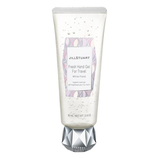 JILL STUART Fresh Hand Gel for Travel – White Floral | Portable Alcohol Hand Sanitizer with Moisturizing Extracts