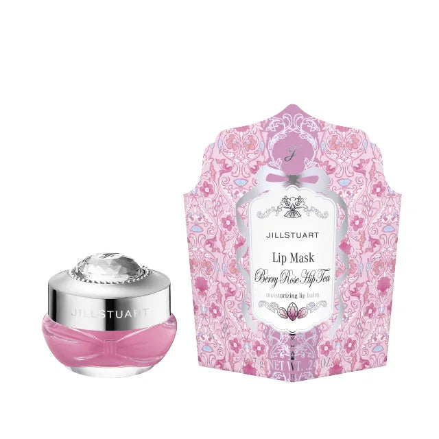 JILL STUART Lip Mask | Berry Rosehip Tea Edition – Hydrating Tinted Balm with Tea-Inspired Fragrance
