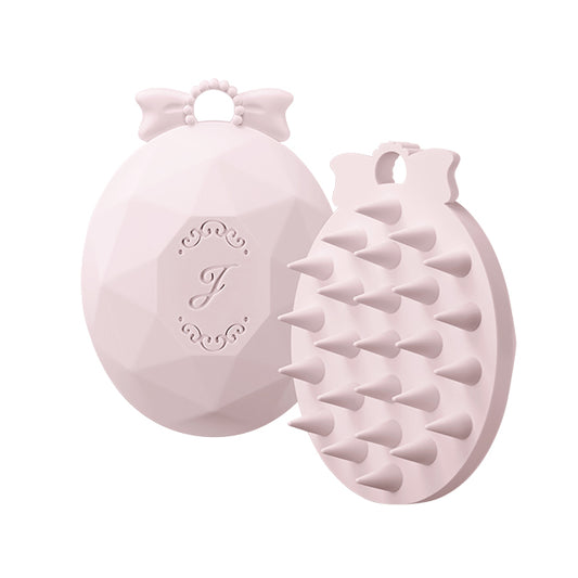 JILL STUART Scalp Shampoo Brush  Gentle Massaging Hair & Scalp Care with Ribbon Design