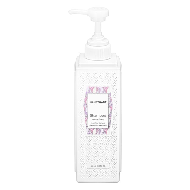 JILL STUART White Floral Shampoo | Moisturizing & Color-Safe Cleanser with Coconut Oil & Raspberry Extract