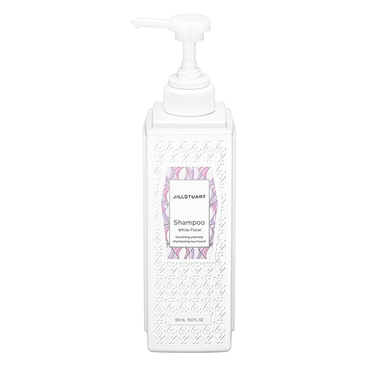 JILL STUART White Floral Shampoo | Moisturizing & Color-Safe Cleanser with Coconut Oil & Raspberry Extract
