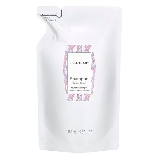 JILL STUART White Floral Shampoo Refill | Hydrating & Color-Protect Formula with Coconut Oil & Raspberry Extract