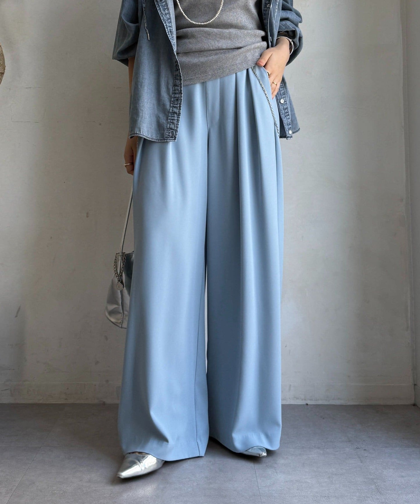 DOUDOU Minus 3kg Look Tuck Wide Pants  No.1 Best-Seller, 22 Colors, 4 Lengths