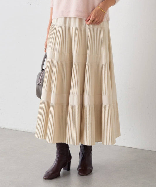BEARDSLEY Pleated Tiered Skirt  Elegant Flow & Everyday Versatility