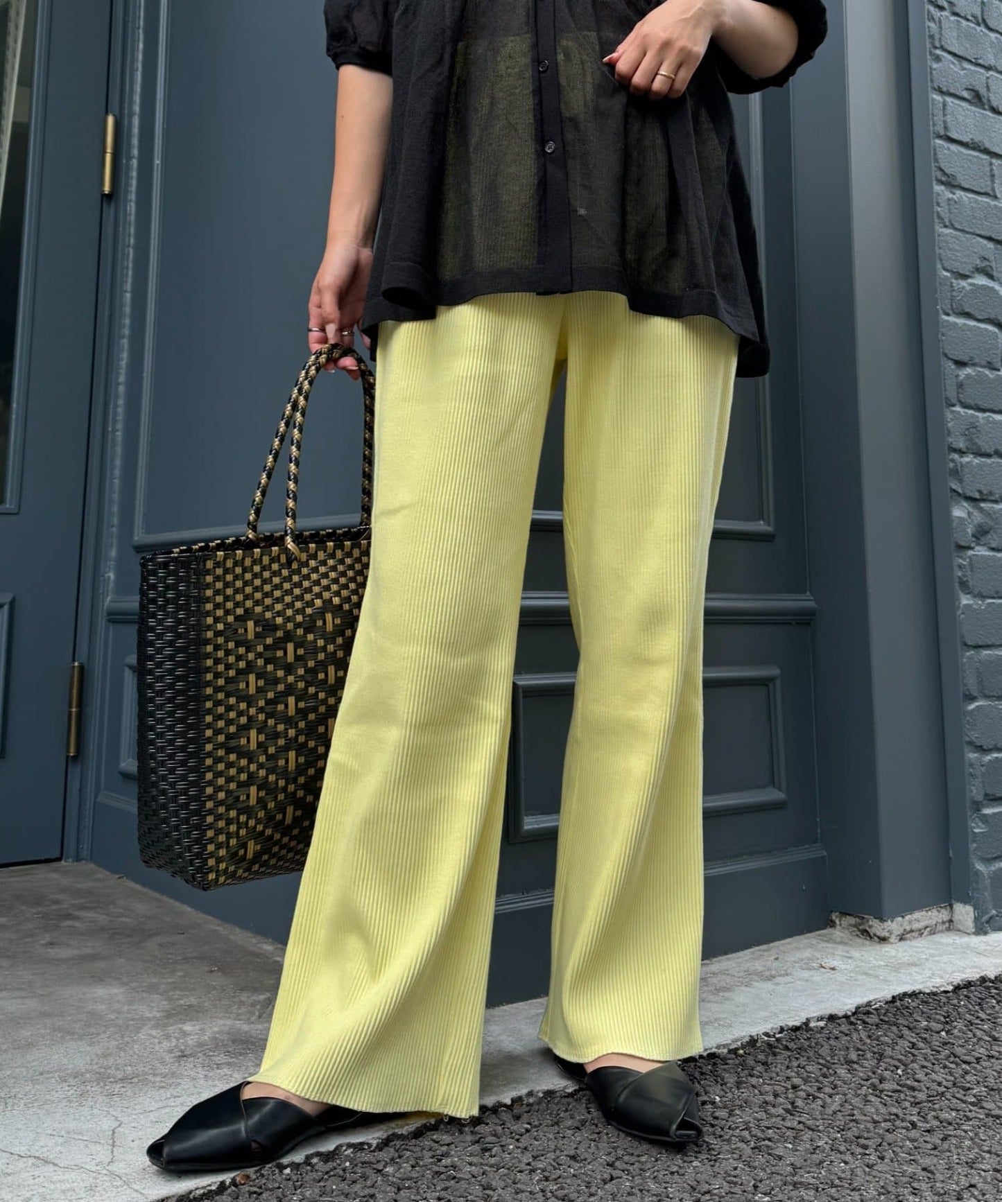 CIAOPANIC TYPY Ribbed Slim Pants | Flattering Minus 3kg Look | Unisex S–L