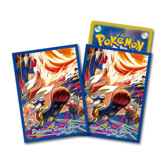 Pokémon TCG Deck Shield “Evolutionary Path: Cinderace” | 64-Sleeve Set | Protect & Display the Fire-Type Evolution Line 🔥
