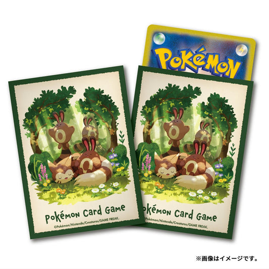 Pokémon TCG Deck Shield “Furret & Sentret” | 64-Sleeve Set | Cute Pokémon Companions Edition