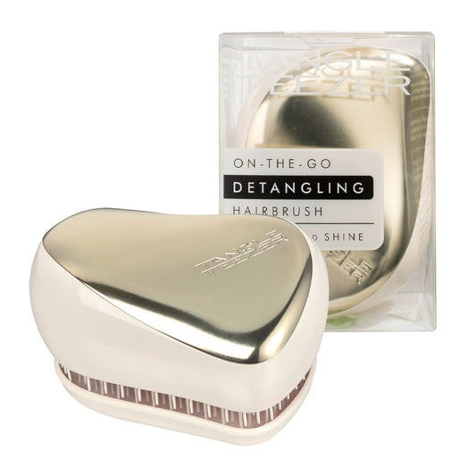 Tangle Teezer Compact Styler - Matte Champagne Gold (Pocket-Sized Detangling Brush)