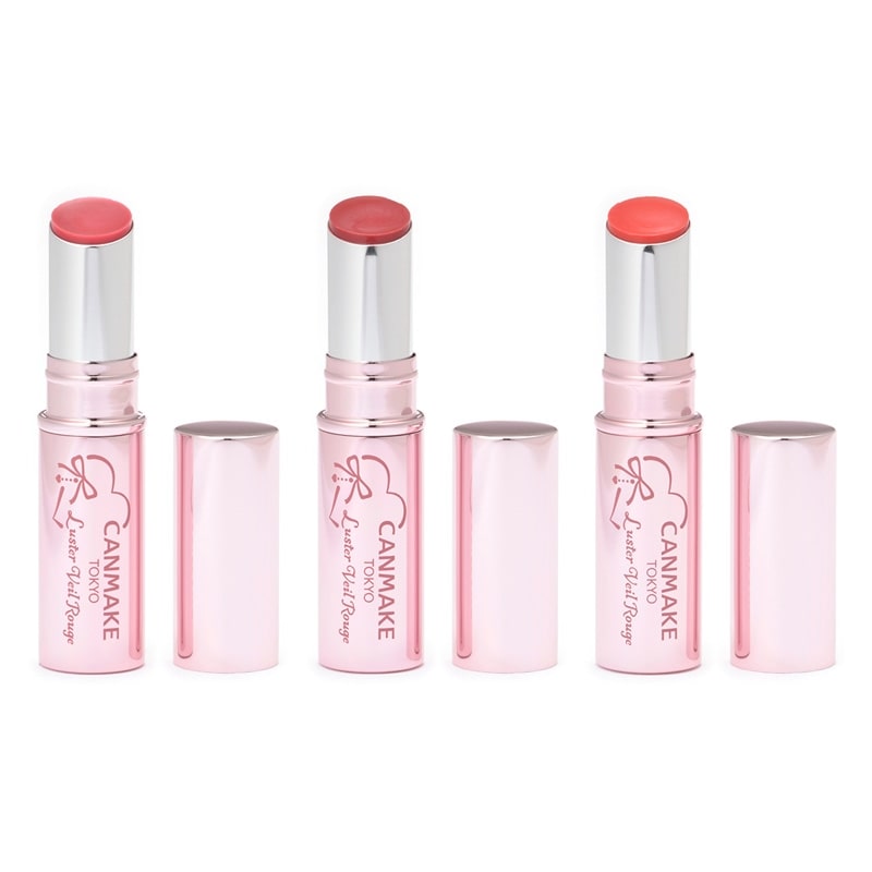 CANMAKE Luster Veil Rouge | Juicy, High-Shine Gel Lipstick | 3 Vibrant Shades