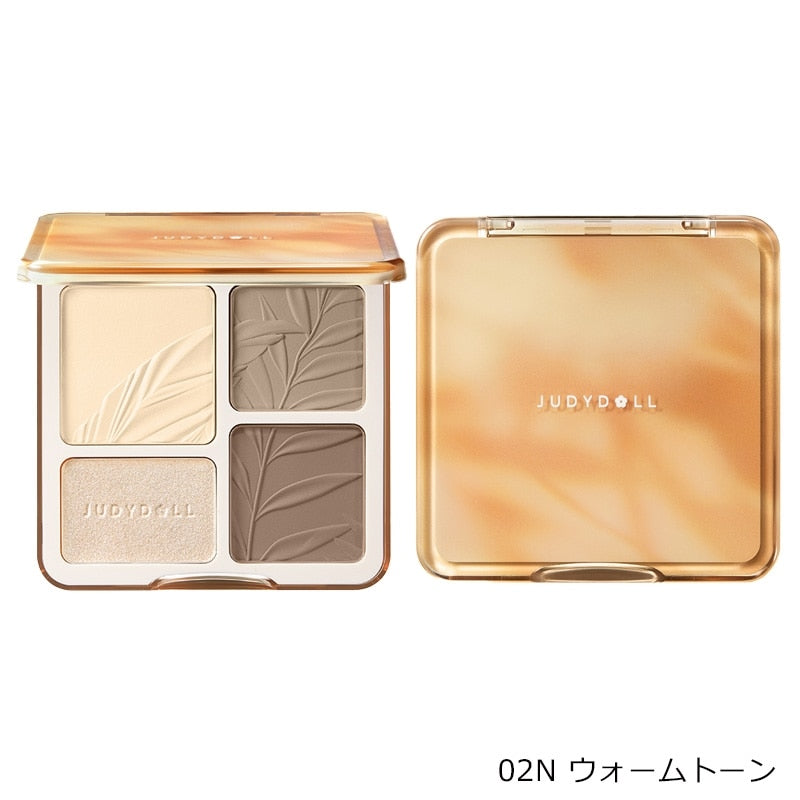 JUDYDOLL Master Contour & Highlight Palette | 4-in-1 Multi Palette