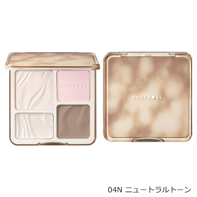 JUDYDOLL Master Contour & Highlight Palette | 4-in-1 Multi Palette