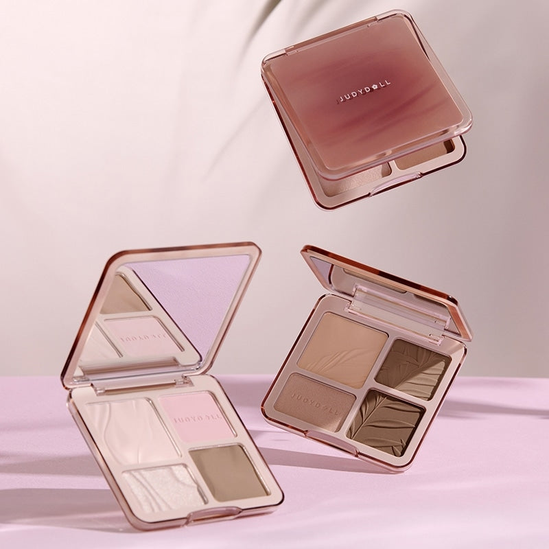 JUDYDOLL Master Contour & Highlight Palette | 4-in-1 Multi Palette