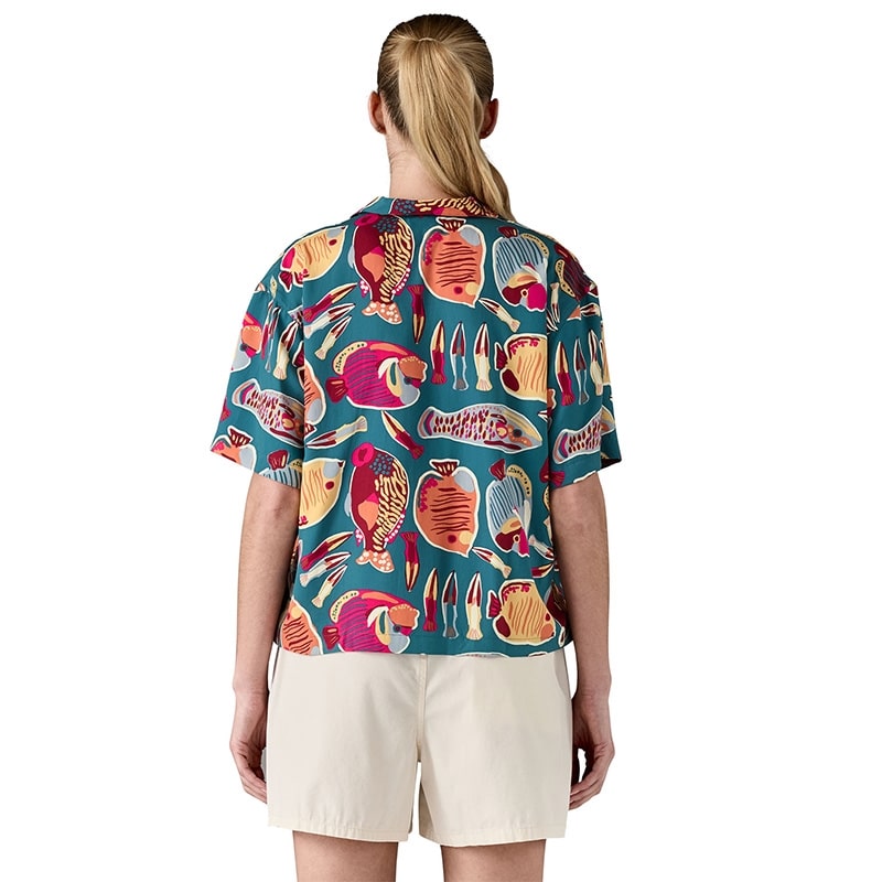Patagonia Women's Tidal Threads Shirt – Lightweight TENCEL™ Lyocell – Wrasse: Wetland Blue – Size S