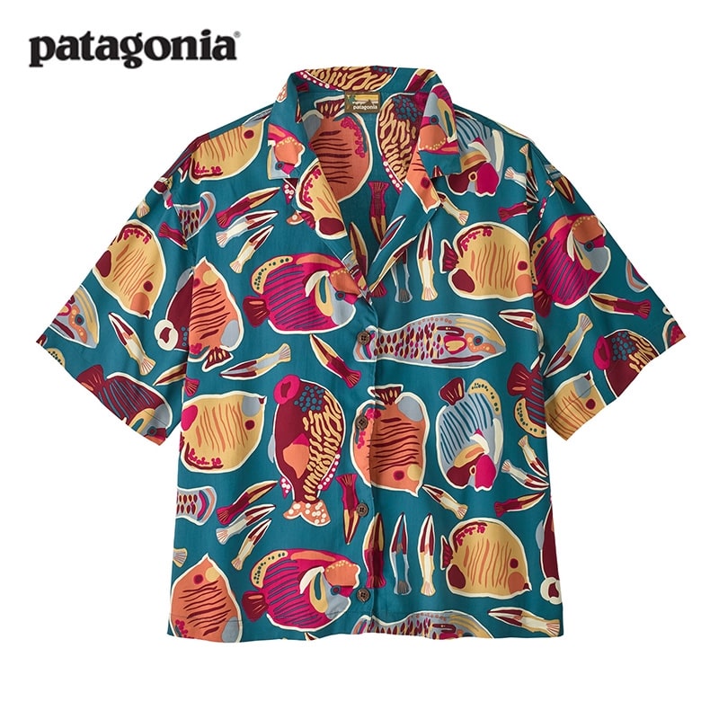 Patagonia Women's Tidal Threads Shirt – Lightweight TENCEL™ Lyocell – Wrasse: Wetland Blue – Size S