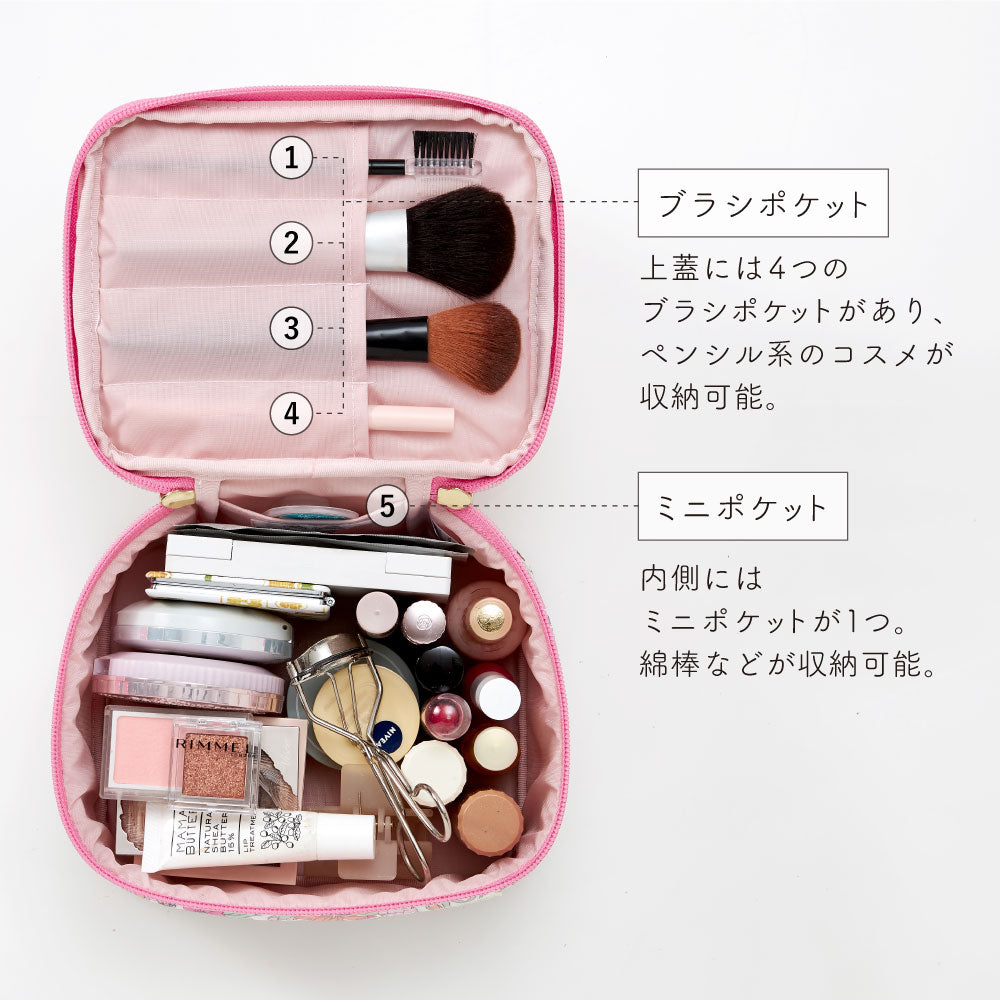 【Cyalel Yahata Exclusive】Sanrio Characters Vanity Pouch | Hello Kitty, Little Twin Stars & My Melody × Liberty Print | Large-Capacity Makeup & Travel Organizer