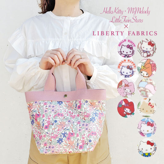 Sanrio Characters × Liberty Print Mini Tote Bag S | Made in Japan | Hello Kitty, My Melody & Little Twin Stars