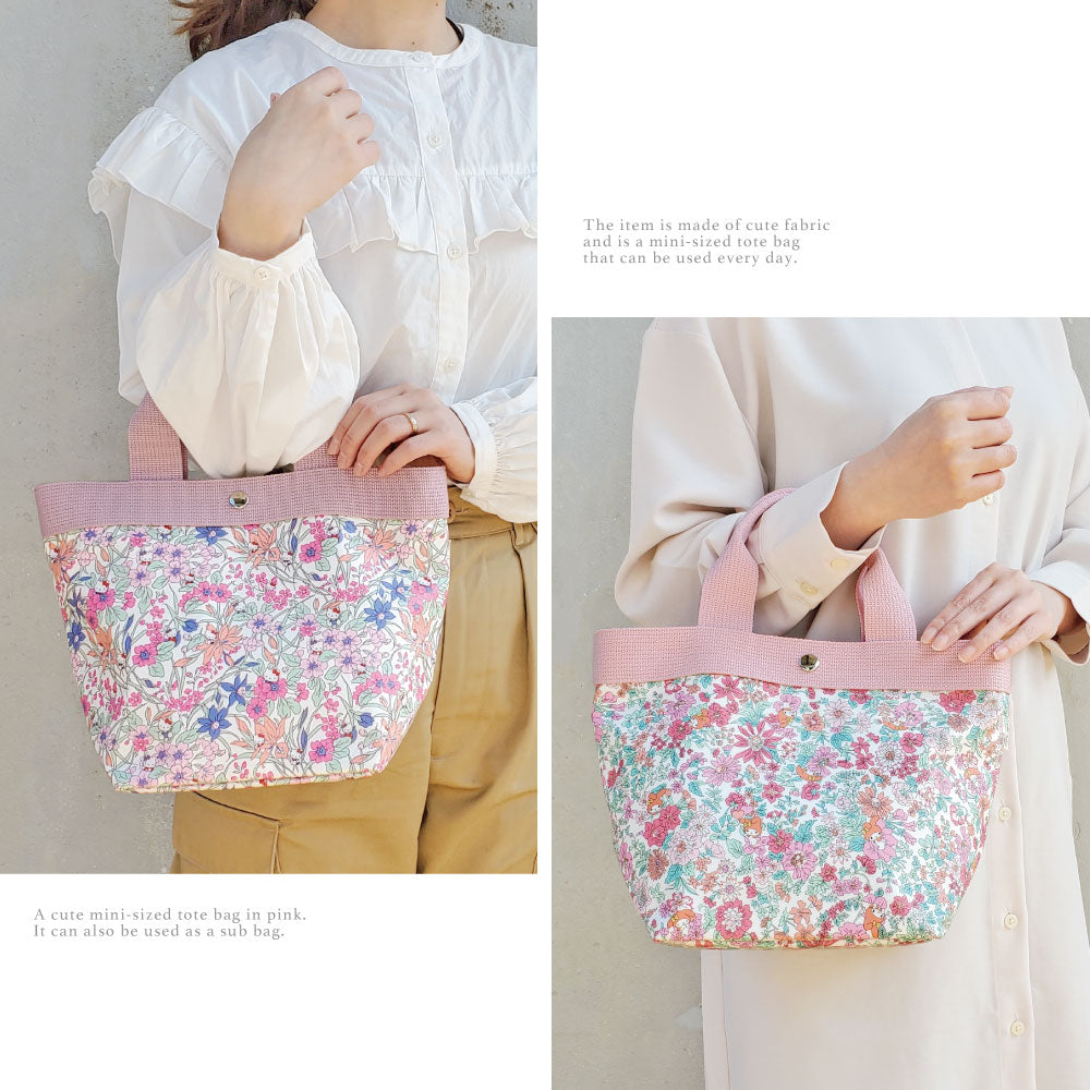 Sanrio Characters × Liberty Print Mini Tote Bag S | Made in Japan | Hello Kitty, My Melody & Little Twin Stars