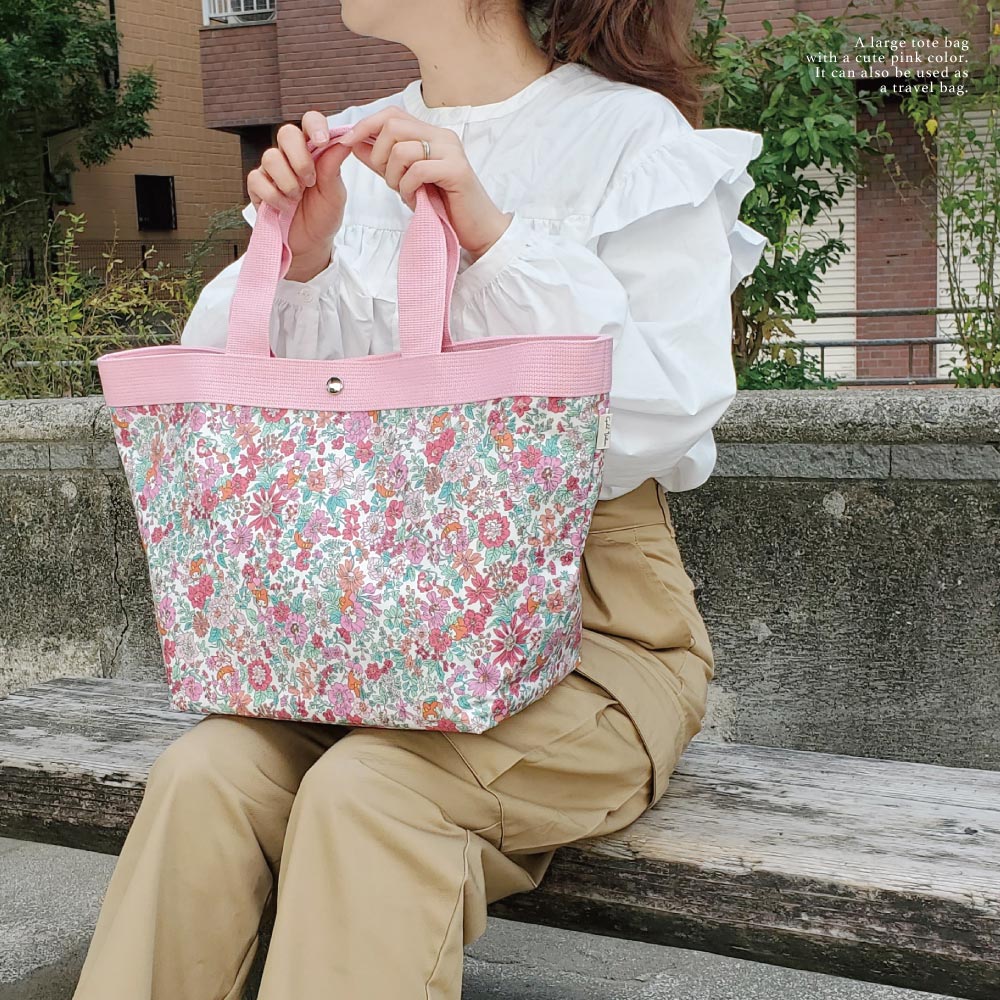 Sanrio Characters × Liberty Print Tote Bag L | Large Capacity, Made in Japan, Hello Kitty, My Melody & Little Twin Stars