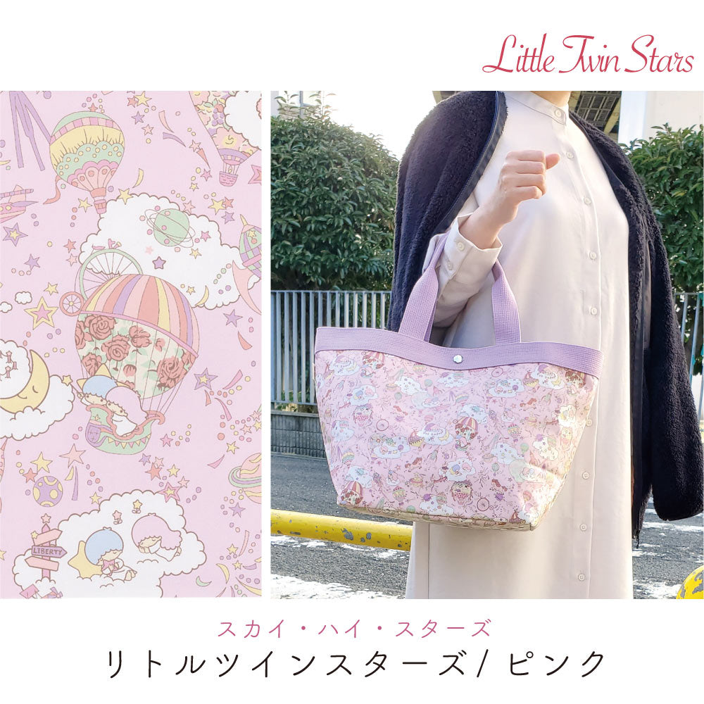 Sanrio Characters × Liberty Print Tote Bag L | Large Capacity, Made in Japan, Hello Kitty, My Melody & Little Twin Stars
