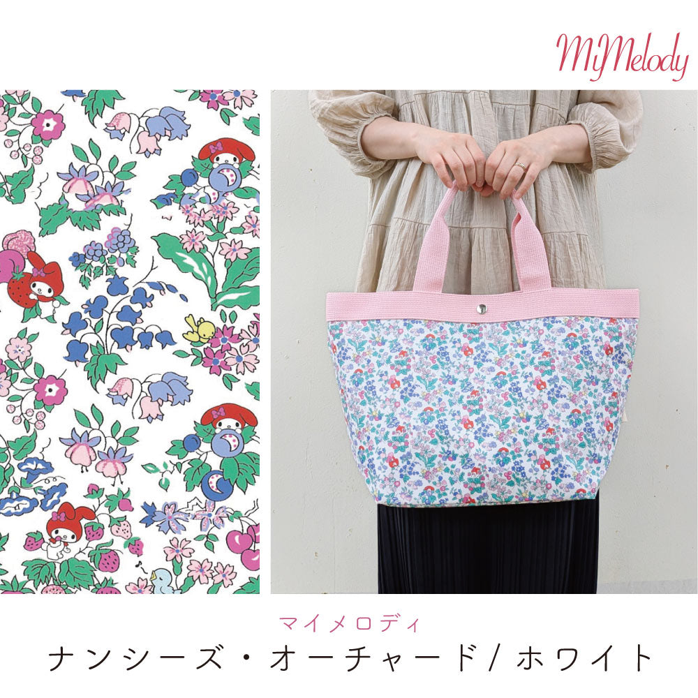 Sanrio Characters × Liberty Print Tote Bag L | Large Capacity, Made in Japan, Hello Kitty, My Melody & Little Twin Stars