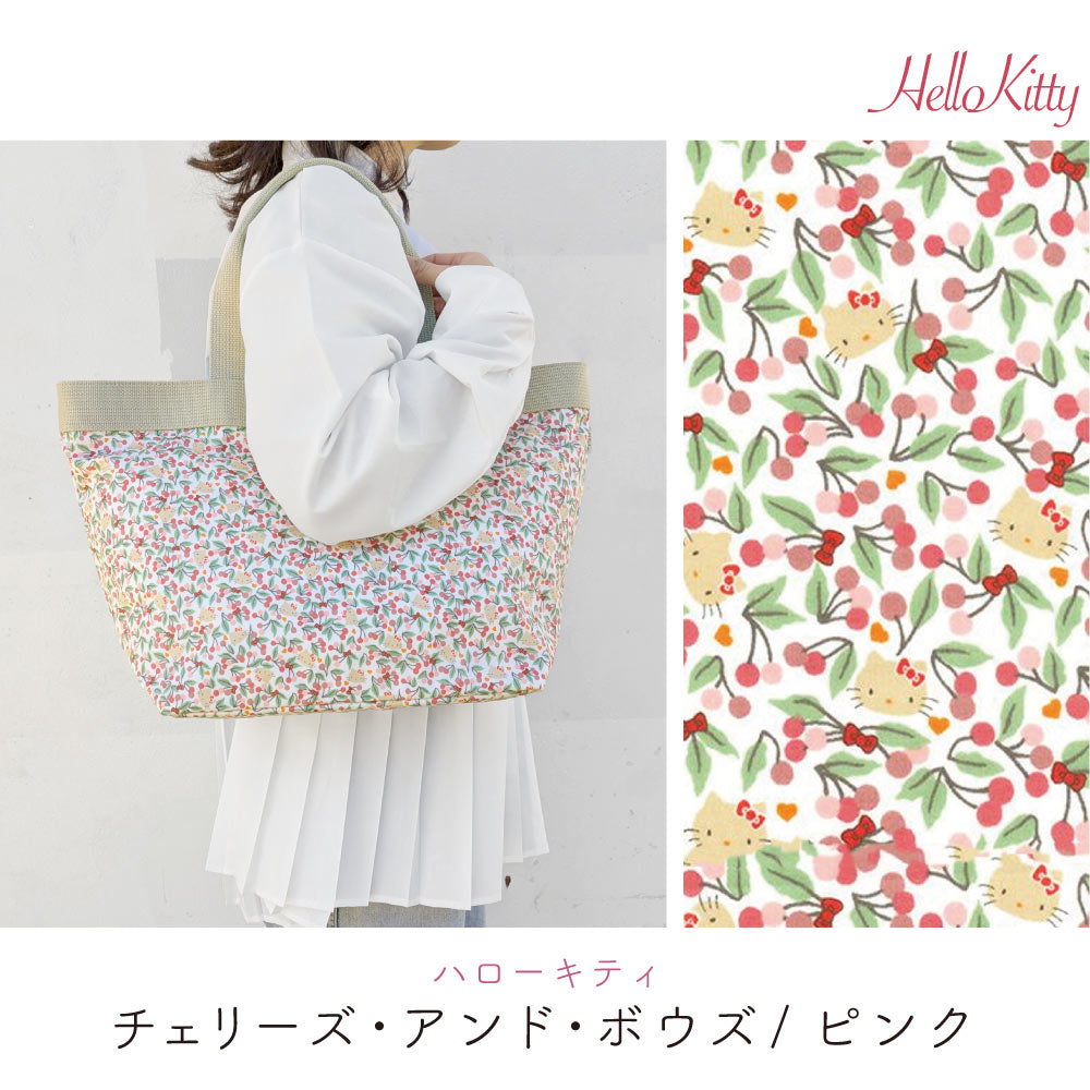 Sanrio Characters × Liberty Print Tote Bag L | Large Capacity, Made in Japan, Hello Kitty, My Melody & Little Twin Stars